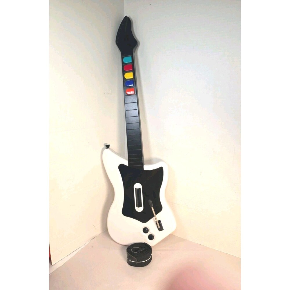 Guitar Hero Controller Playstation 2 PS2 Red Octane Wireless (White) NO Dongle